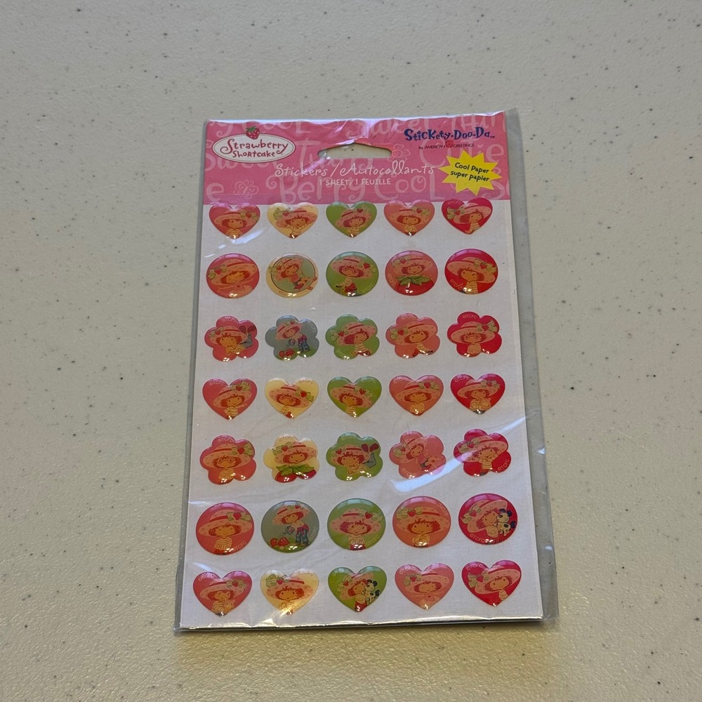 Vintage‎ 2003 Strawberry Shortcake Stickers American Greetings Stickety-Doo-Da